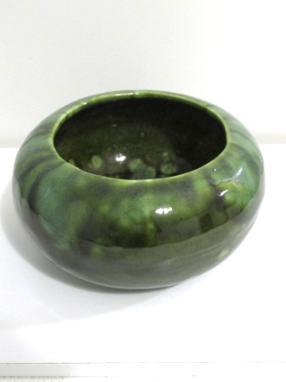 Olive Green Drip Glaze VTG Planter, Frank Moreno Pottery, CA - Picture 2 of 7